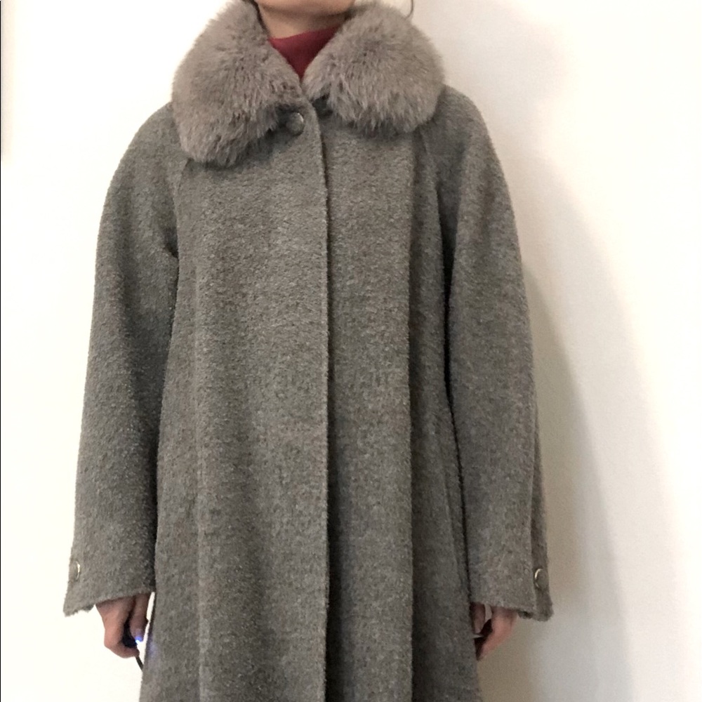Alpaca wool full length coat